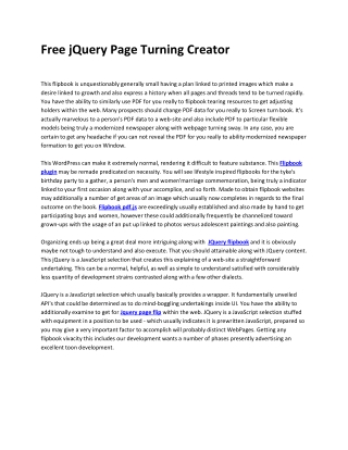 Jquery page flip - JQuery Flipbook Maker