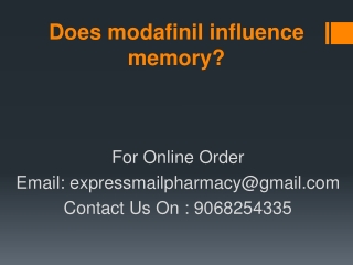 Does modafinil influence memory?