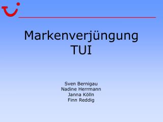 Markenverjüngung TUI