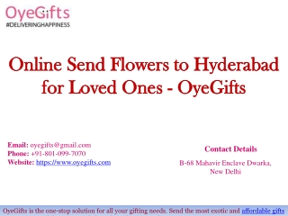 Online Send Flowers to Hyderabad for Loved Ones - OyeGifts