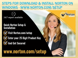 Steps for Download & Install norton on Windows - www.norton.com/setup