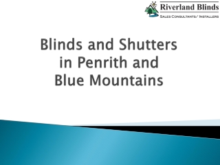 Blinds Installation in Penrith - Riverland Blinds
