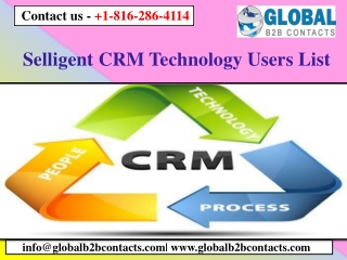 Selligent CRM Technology Users List