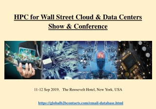 HPC for Wall Street Cloud & Data Centers