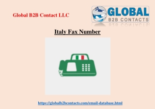 Italy Fax Number