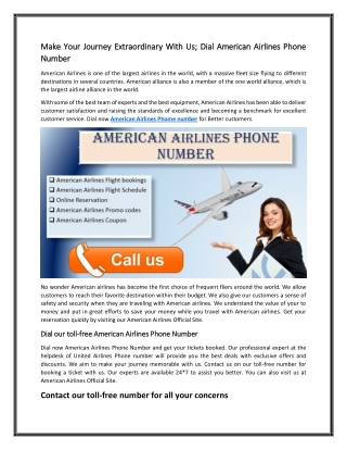 American Airlines Phone number