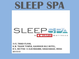 Sleep Spa Mattress and Pillows for Comfortable Sleep.
