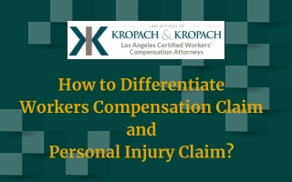 How to Differentiate Workers Compensation Claim and Personal Injury Claim?