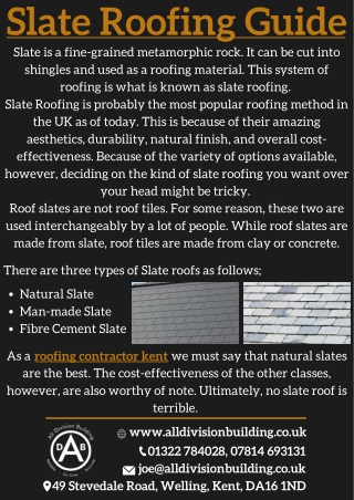 Slate Roofing Guide