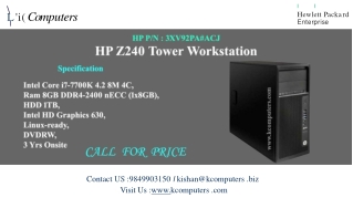 HP Z240 TOWER WORKSTATION