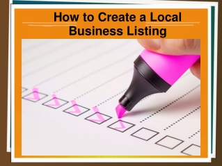 How to Create a Local Business Listing