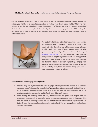 Butterfly chair for sale – why you should get one for your home