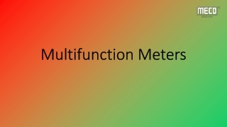 Multifunction Meters
