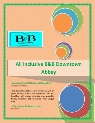 All Inclusive B&B Downtown Abbey