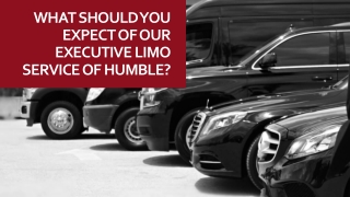 What should you expect of our executive limo service of humble