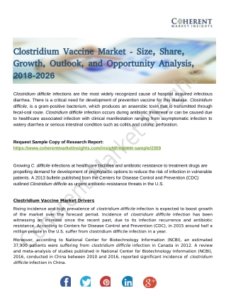 Clostridium Vaccine Market Surge in Demand from Healthcare Industry to Boost Growth Forecast to 2026