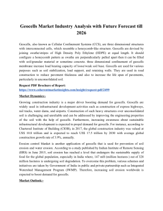Geocells Market Analysis, 2026 | Global Industry Report