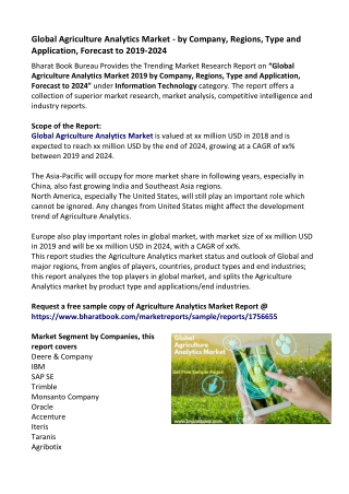 Global Agriculture Analytics Market Research Report 2019-2024