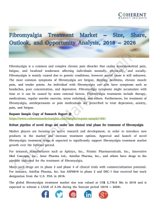 Fibromyalgia Treatment Market – Size, Share, Outlook, and Opportunity Analysis, 2018 – 2026