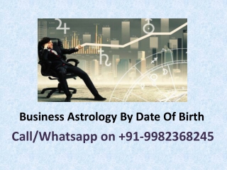 Business Astrology By Date Of Birth