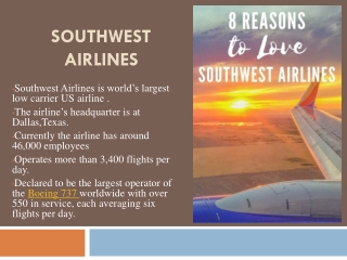 Why fly with Southwest Airlines?