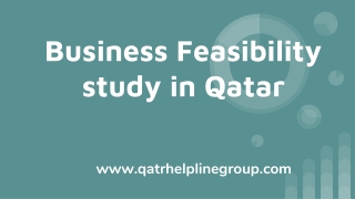 Business Feasibility study in Qatar