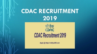 CDAC Recruitment 2019 Apply For 163 Project Engineer & Other Jobs