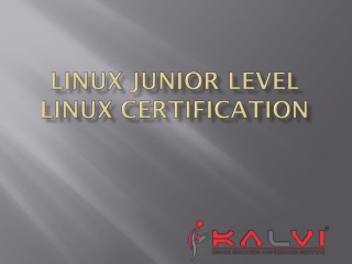 Linux Junior Level Linux Certification