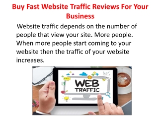 Buy Fast Website Traffic Reviews For Your Business