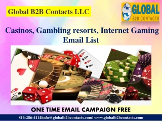 Casinos, Gambling resorts, Internet Gaming Email List