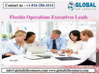 Florida Operations Executives Leads