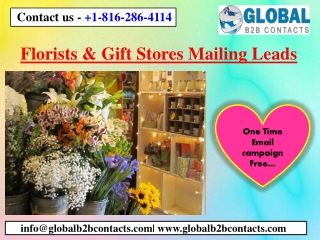 Florists & Gift Stores Mailing Leads