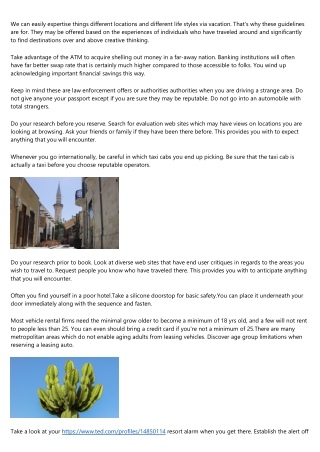 Fantastic Vacation Tips That You Just Don't Find Out About