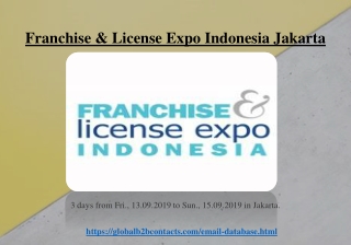 Franchise & License Expo Indonesia Jakarta