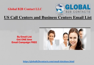 US Call Centers and Business Centers Email List