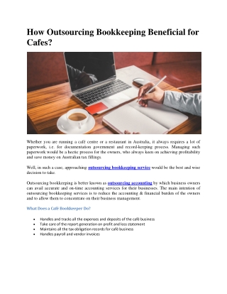 How outsourcing bookkeeping beneficial for cafes?