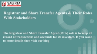 In How many ways the SAG RTA agent provides services to its clients