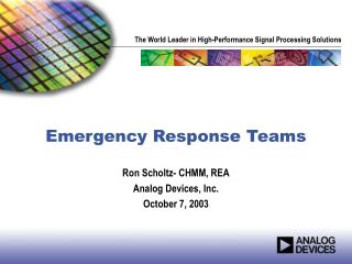 Emergency Response Teams