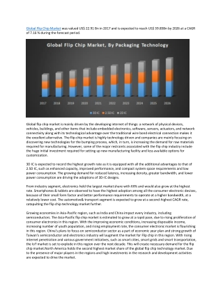 Global Flip Chip Market