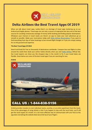 Delta Airlines the Best Travel Apps Of 2019
