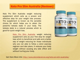 Keto Pro Slim Australia (Reviews)