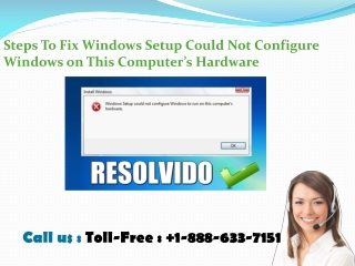 How to fix Windows Setup Could Not Configure?