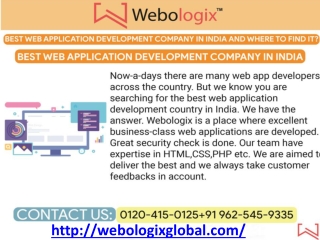 Best Web Application Development Company in India and where to find it?