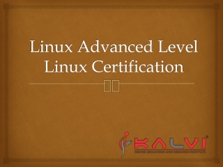 Linux advanced level linux certification