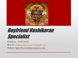 Boyfriend Vashikaran Specialist