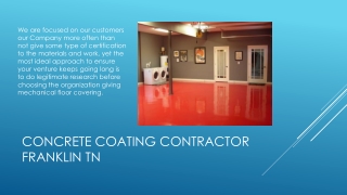 Residential Floor Coatings Franklin TN