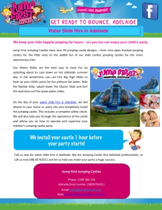 We keep your kids happily jumping for hours – so you too can enjoy your child’s party