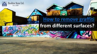 How to remove graffiti from different surfaces
