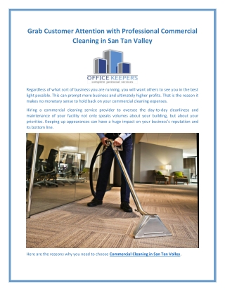 Grab Customer Attention with Professional Commercial Cleaning in San Tan Valley