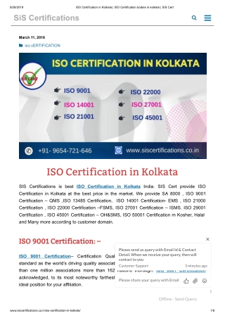 How can I Get ISO Certification in Kolkata at the best price?